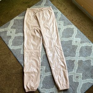 Shein imitation leather drawstring pants. Size XS. Never worn.